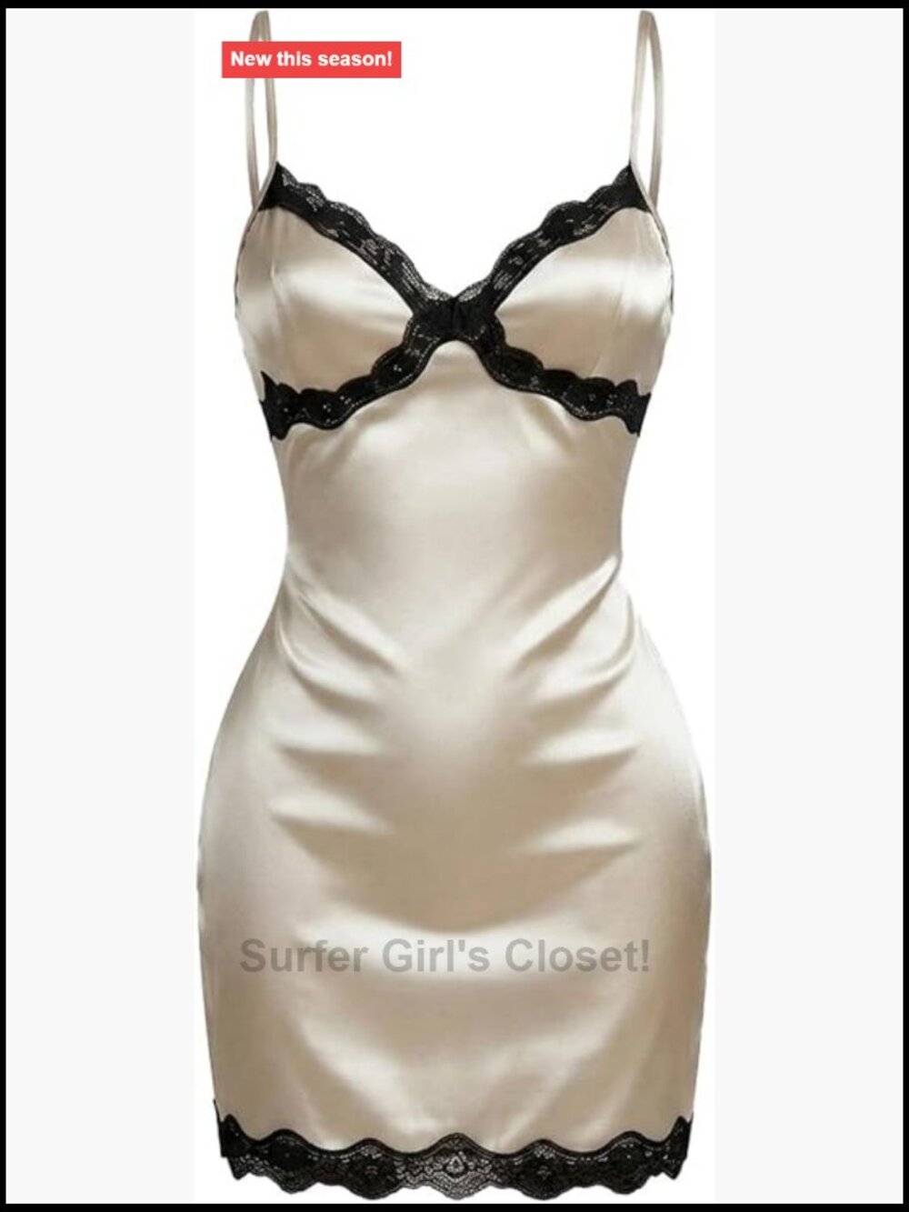Women's Satin Mini Dress Spaghetti Strap Bodycon Club Night Out